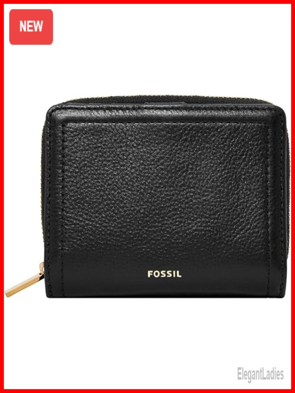 Leather Mini Bifold RFID Wallet with Key Ring, Zip Coin Pocket